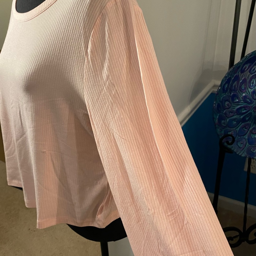 Long Sleeve Ribbed Lounge Top - Picture 4 of 6